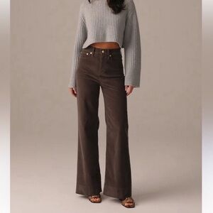 J Crew Brown Corduroy Wide-Leg Pants